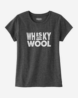 WOMEN'S WHISKEY AND WOOL GRAPHIC TEE IN DARK CHARCOAL HEATHER image number 1