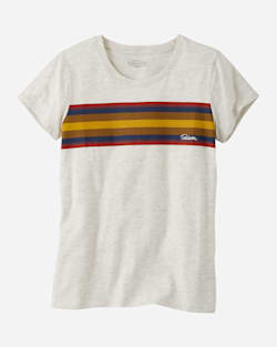 WOMEN'S NATIONAL PARK STRIPE TEE IN LIGHT TAN ZION image number 1