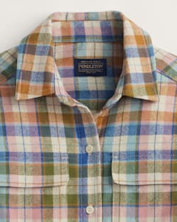 ALTERNATE VIEW OF WOMEN'S PLAID BOARD SHIRT IN IVORY MULTI PLAID image number 2