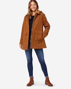ALTERNATE VIEW OF WOMEN'S ST HELENA SHERPA-LINED COAT IN WHISKEY image number 1