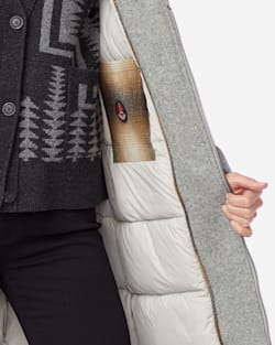 ALTERNATE VIEW OF WOMEN'S MICHIGAN AVE DOWN WOOL COAT IN FALCON GREY image number 4