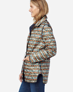 ALTERNATE VIEW OF WOMEN'S MEADOW REVERSIBLE QUILTED JACKET IN TUCSON/NAVY image number 3