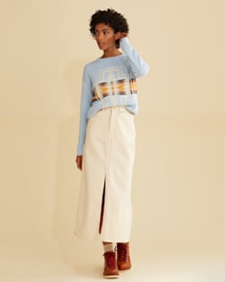 WOMEN'S HARDING COTTON SWEATER IN COOL BLUE MULTI image number 1