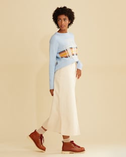 ALTERNATE VIEW OF WOMEN'S HARDING COTTON SWEATER IN COOL BLUE MULTI image number 3