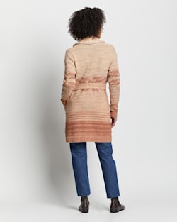 ALTERNATE VIEW OF WOMEN'S MONTEREY BELTED CARDIGAN IN RUST MULTI image number 4
