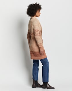 ALTERNATE VIEW OF WOMEN'S MONTEREY BELTED CARDIGAN IN RUST MULTI image number 5