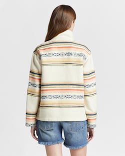 ALTERNATE VIEW OF WOMEN'S DOUBLESOFT JAMIE PULLOVER IN ANGORA MULTI STRIPE JACQUARD image number 3