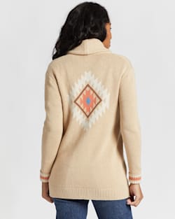 ALTERNATE VIEW OF WOMEN'S HERITAGE COTTON CARDIGAN IN WARM SAND MULTI image number 2