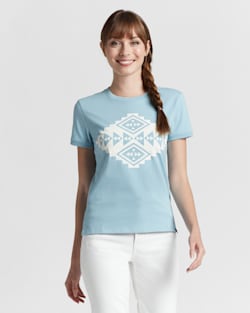 WOMEN'S HOOD RIVER DIAMOND TEE IN DUSTY AQUA image number 1