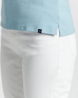 ALTERNATE VIEW OF WOMEN'S HOOD RIVER DIAMOND TEE IN DUSTY AQUA image number 4