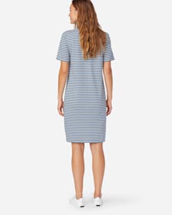 ALTERNATE VIEW OF DESCHUTES STRIPE TEE DRESS IN FADED BLUE/ANTIQUE WHITE image number 3