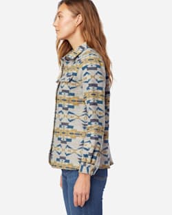 ALTERNATE VIEW OF WOMEN'S LIMITED EDITION JACQUARD BOARD SHIRT IN TAN CANYON CREEK image number 3
