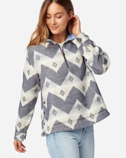 WOMEN'S DOUBLESOFT HALF-ZIP PULLOVER IN NAVY CLOUDCROFT image number 1