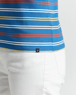 ALTERNATE VIEW OF WOMEN'S DESCHUTES RINGER TEE IN VALLARTA BLUE MULTI image number 4