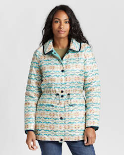 ALTERNATE VIEW OF WOMEN'S CRESCENT REVERSIBLE JACKET IN SEA BLUE image number 6