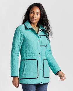 ALTERNATE VIEW OF WOMEN'S CRESCENT REVERSIBLE JACKET IN SEA BLUE image number 8