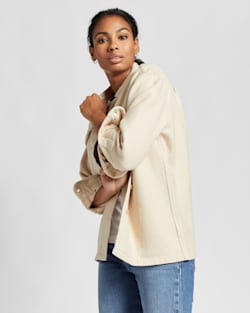 ALTERNATE VIEW OF WOMEN'S SOLID DOUBLESOFT BOARD SHIRT IN SANDSHELL image number 5