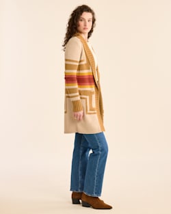 ALTERNATE VIEW OF WOMEN'S HARDING OPEN CARDIGAN IN SANDSHELL MULTI image number 5