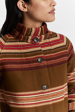 ALTERNATE VIEW OF WOMEN'S ARCHIVE TOBOGGAN WOOL COAT IN FAIRFAX OLIVE image number 3