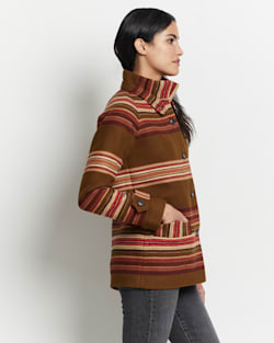 ALTERNATE VIEW OF WOMEN'S ARCHIVE TOBOGGAN WOOL COAT IN FAIRFAX OLIVE image number 6