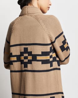 ALTERNATE VIEW OF WOMEN'S ROCK POINT COTTON CARDIGAN IN TAUPE MULTI image number 4
