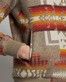 ALTERNATE VIEW OF WOMEN'S WOOL BOMBER JACKET IN TAUPE CHIEF JOSEPH image number 2