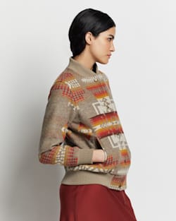 ALTERNATE VIEW OF WOMEN'S WOOL BOMBER JACKET IN TAUPE CHIEF JOSEPH image number 4