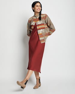 ALTERNATE VIEW OF WOMEN'S WOOL BOMBER JACKET IN TAUPE CHIEF JOSEPH image number 6