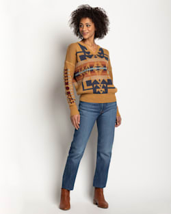 WOMEN'S GRAPHIC COTTON SWEATER IN BRONZE CHIEF JOSEPH image number 1