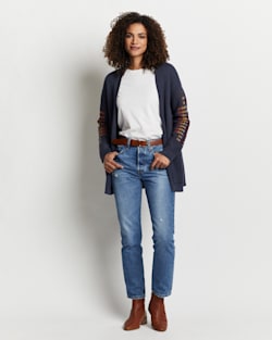 WOMEN'S GRAPHIC OPEN FRONT CARDIGAN