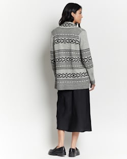 ALTERNATE VIEW OF WOMEN'S ALPACA DISCOVERY CARDIGAN IN GREY MIX image number 3