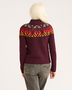 ALTERNATE VIEW OF WOMEN'S FAIR ISLE MERINO SWEATER IN LOGANBERRY MULTI image number 3