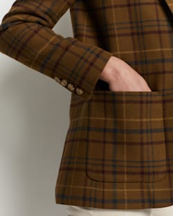 ALTERNATE VIEW OF WOMEN'S DAVIS PLAID WOOL BLAZER IN BROWN image number 2