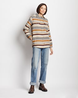 WOMEN'S WILDWOOD DOUBLESOFT SHIRT JACKET IN BRIDGER STRIPE MULTI image number 1
