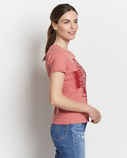 ALTERNATE VIEW OF WOMEN'S DESCHUTES GRAPHIC TEE IN FADED ROSE CHIEF JOSEPH image number 3
