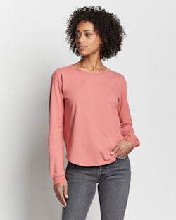 WOMEN'S LONG-SLEEVE DESCHUTES TEE IN FADED ROSE image number 1