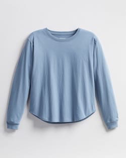 WOMEN'S LONG-SLEEVE DESCHUTES TEE IN BAY BLUE image number 1
