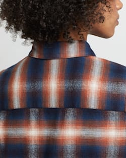 ALTERNATE VIEW OF WOMEN'S MADISON DOUBLEBRUSHED FLANNEL SHIRT IN NAVY MULTI PLAID image number 5