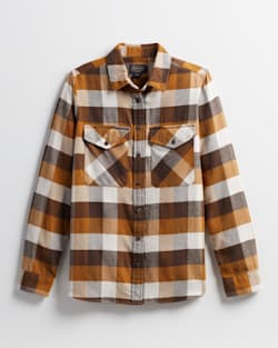 WOMEN'S MADISON DOUBLEBRUSHED FLANNEL SHIRT IN BROWN/IVORY CHECK image number 1