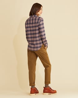 Pendleton Pendleton Women's Long Sleeve Boyfriend Fit Cotton Flannel Shirt, Red Ochre Multi Plaid, X-Large Shop Stylish Women's Boyfriend Doublebrushed Flannel Shirt