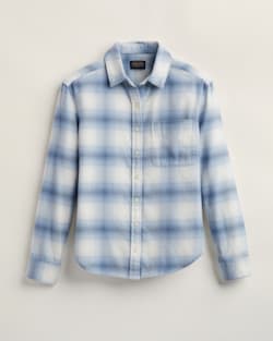 WOMEN'S BOYFRIEND DOUBLE-BRUSHED FLANNEL SHIRT IN BLUE OMBRE image number 1