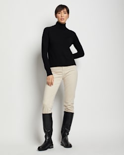 ALTERNATE VIEW OF WOMEN'S RAGLAN MERINO TURTLENECK IN BLACK image number 4