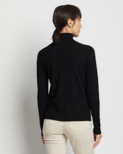 ALTERNATE VIEW OF WOMEN'S RAGLAN MERINO TURTLENECK IN BLACK image number 5