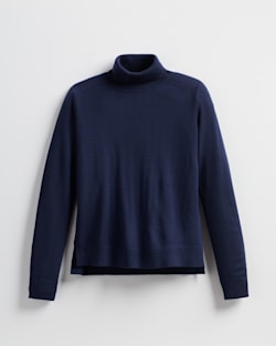 WOMEN'S RAGLAN MERINO TURTLENECK IN INDIGO HEATHER image number 1