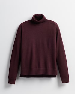 WOMEN'S RAGLAN MERINO TURTLENECK IN WINETASTING HEATHER image number 1