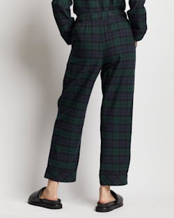 ALTERNATE VIEW OF WOMEN'S PAJAMA PANTS IN GREEN/BLUE PLAID image number 5
