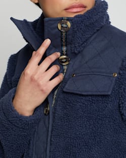 ALTERNATE VIEW OF WOMEN'S DEARBORN BERBER FLEECE BARN COAT IN INDIGO image number 5