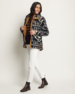 WOMEN'S ALDER BERBER FLEECE JACKET IN NAVY JUNIPER MESA image number 1