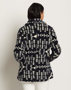 ALTERNATE VIEW OF WOMEN'S ALDER BERBER FLEECE JACKET IN NAVY JUNIPER MESA image number 5