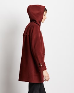 ALTERNATE VIEW OF WOMEN'S MONTAUK HOODED COAT IN FIRED BRICK image number 5